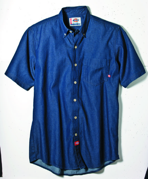 Camisa de Mezclilla de Manga Corta